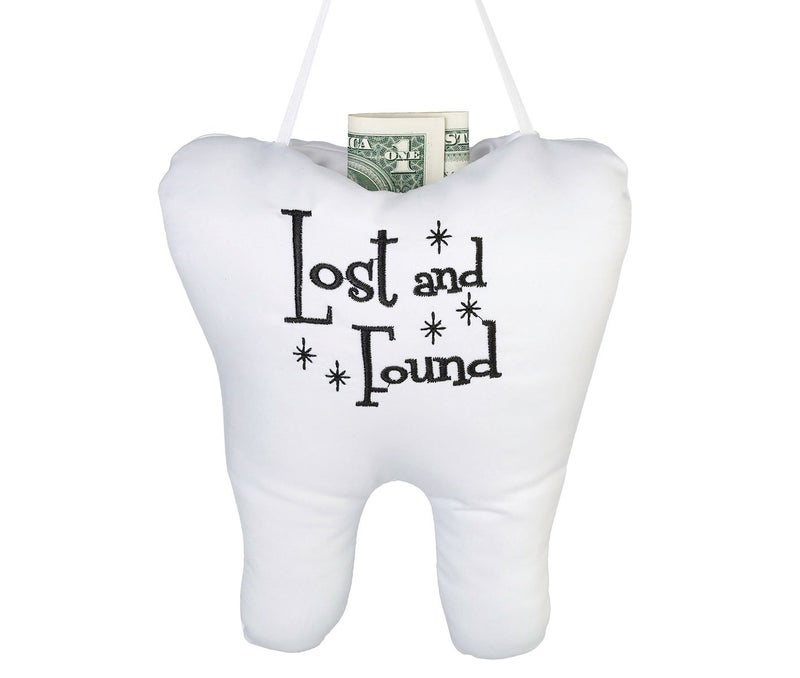 Lillian Rose Tooth Pillow, Lost and Found, 6.5" x 7.5" - Image 1